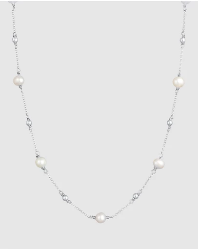 Elli Jewelry - Freshwater Pearl Necklace in 925 Silver