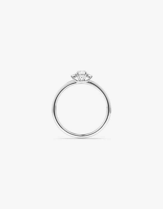 Michael Hill - 0.30 Carat TW Round Brilliant Diamond Three-Stone Engagement Ring in 14kt White Gold