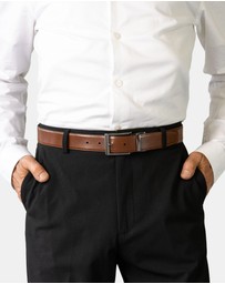 Buckle - Alick. Australian Made Reversible Leather Belt. 35mm width.