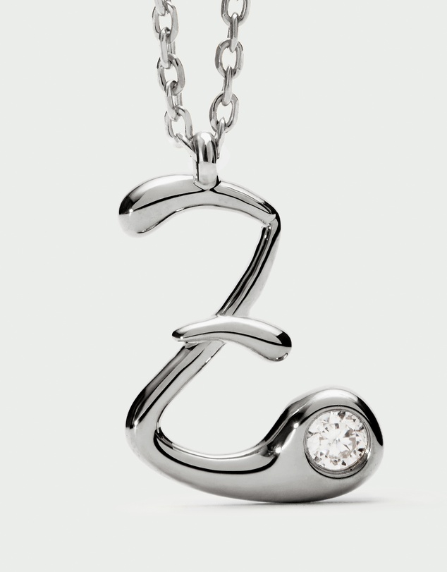 PDPAOLA - Initial 2026 Z Silver Pendant Necklace