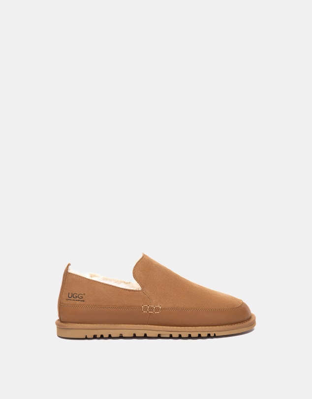 EVERAU - Australian Shepherd Ugg Frozark Cow Suede Upper Loafer Oxfords Flats