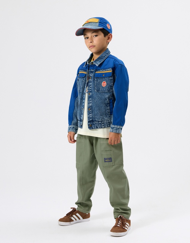 Goldie + Ace - Colour Block Vintage Denim Jacket - Babies-Kids