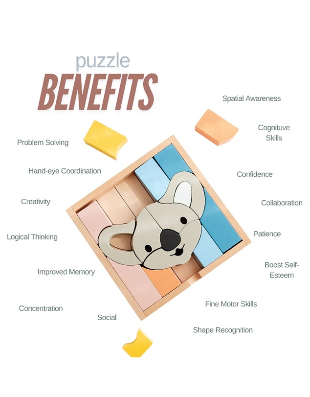 Axis Toys - Stellavan & Papa - 3-in-1 Small Block Puzzle, Koala