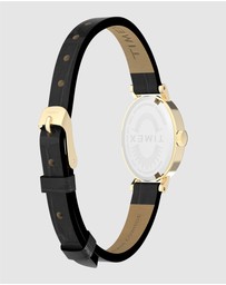 TIMEX - Women's Cavatina Gold-tone Case with Black Strap