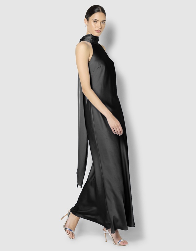 Montique - Azalea Satin Maxi Dress