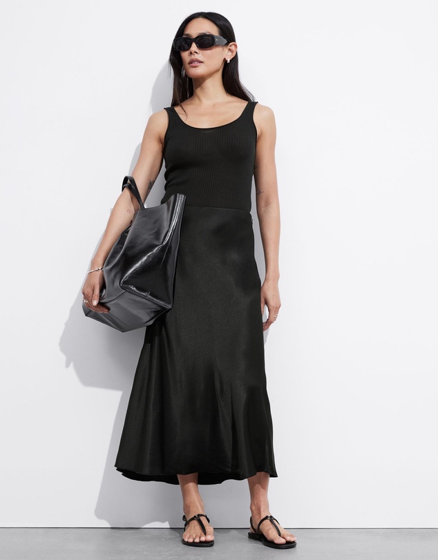& Other Stories - Satin Midi Skirt