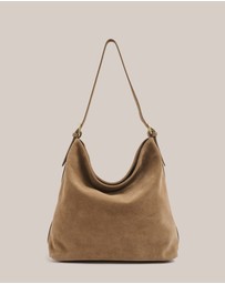 VESTIRSI - Savannah Brown Suede Hobo Bag