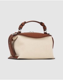 Oroton - Mica Mini Bowler Canvas Broguing