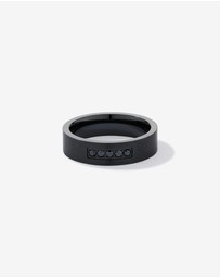 Michael Hill - 6mm Black Diamond Wedding Band in Black Titanium