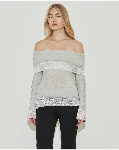 Maison Essentiele - Lace Knit Top