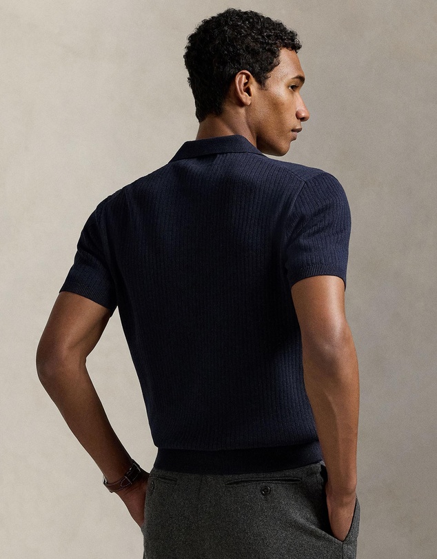 Polo Ralph Lauren - Rib-Knit Cotton Johnny-Collar Sweater