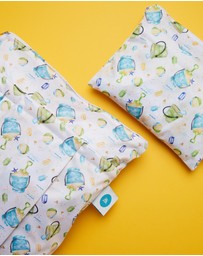 itti bitti - Large and Small Double Pocket Wetbag - Sandcastles