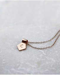 CA Jewellery - Letter D Pendant Necklace Rose Gold