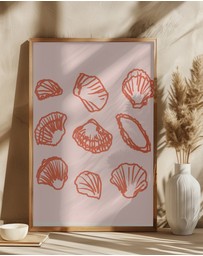 Olive et Oriel - Shell Secrets No1 by Treechild Art Print