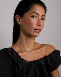 Michael Hill - Graduated Round Cubic Zirconia Necklace in Sterling Silver