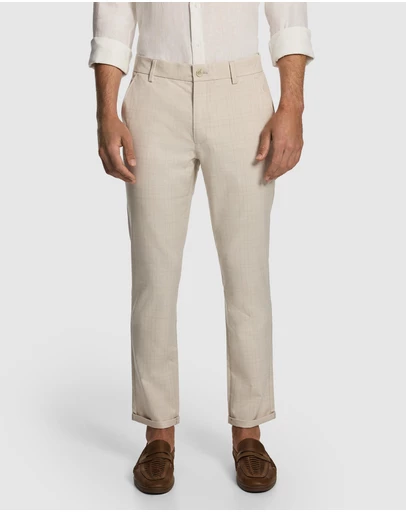 yd. - Rafael Check Slim Chino