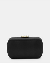 Morgan & Taylor - Posey Satin Clutch in Black