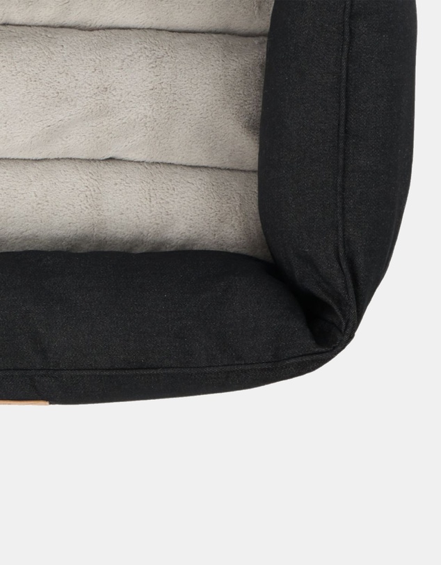 Mog & Bone - Bolster Dog Bed - Black Denim