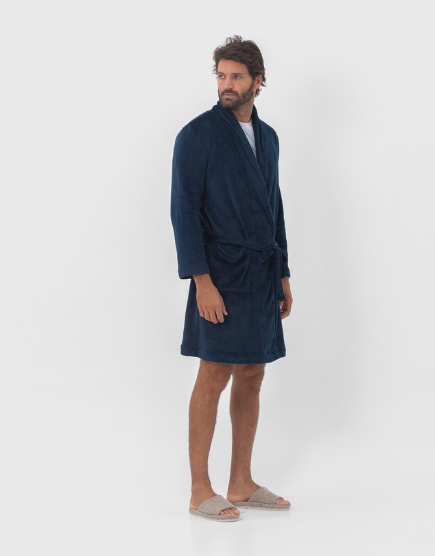 Coast Clothing - Oslo Mens Dressing Gown - Navy