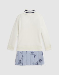 Polo Ralph Lauren - Print-Skirt Terry Quarter-Zip Dress - ICONIC EXCLUSIVE - Babies-Kids