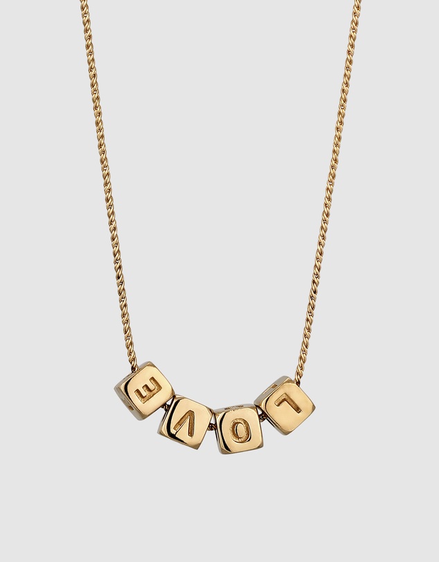 Elli Jewelry - Love Pendant Necklace in Gold-Plated 925 Silver