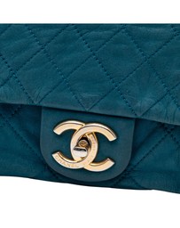 Pre-Loved by Azura Reborn - Pre-Loved Large Quilted Iridescent Calfskin Chic Quilt Flap