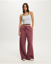 Cotton On Body Active - Plush Tie Waist Wide Leg Sweatpant