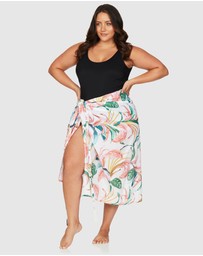 Artesands - April Spritz White Bach Sarong With Bag