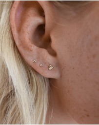 Luna Rae - Solid Gold - Medium Half Sphere Studs