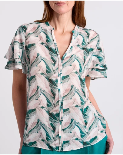 David Lawrence - Cyrus Flutter Sleeve Blouse