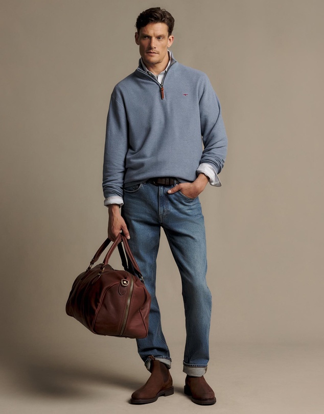 R.M.Williams - Warner Popcorn Quarter Zip Knit