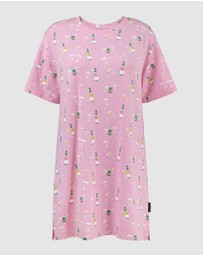 Bamboozld - Womens Champagne Bubbles Jersey Night-Tee