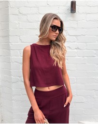 Esther & Co - Lizzo Top - Bordeaux