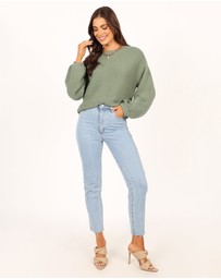 Petal & Pup - Lakelyn Textured Knit Sweater - Khaki