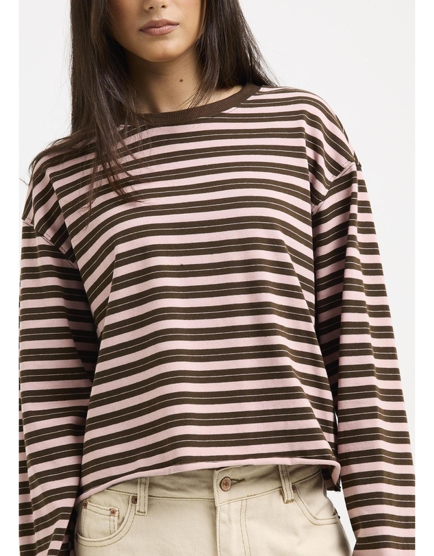 Subtitled - Long Sleeve Stripe Top
