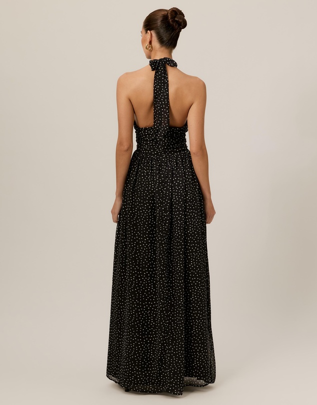 Tussah - Kelly Halter Polka Dot Maxi Dress