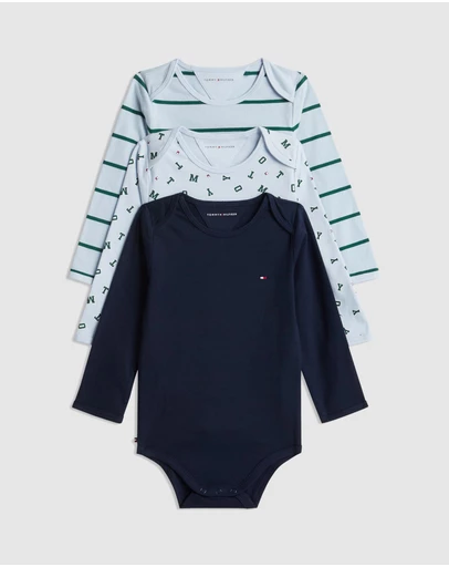 Tommy Hilfiger - 3 Pack Combi Bodysuit LS - Babies