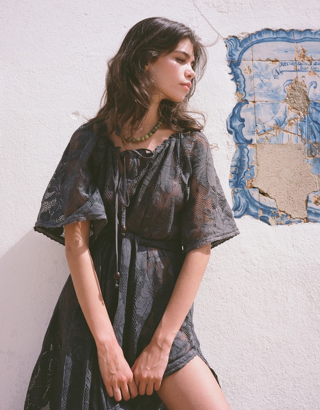 KINGA CSILLA - Midnight Lace Primavera Maxi Dress