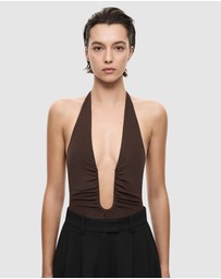 MISHA - Jennifer Cupro Bodysuit - ICONIC EXCLUSIVE