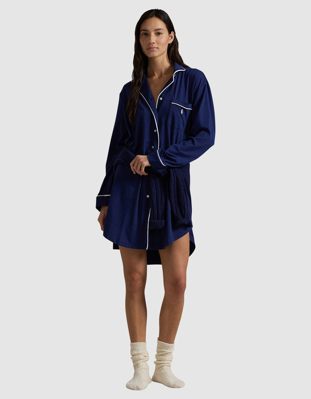 Polo Ralph Lauren - Polo Essentials Long Sleeve Cotton Jersey Sleepshirt