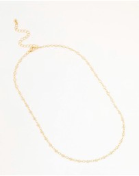 Lovisa - Gold Plated Station Flat Crystal Necklace