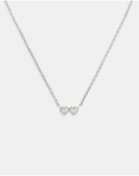 SAINT VALENTINE - Two Of A Kind Heart Necklace - Silver