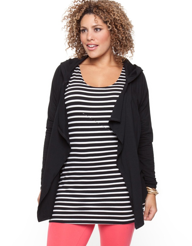 BASIC 17 Sundays - Hooded Drape Cardi
