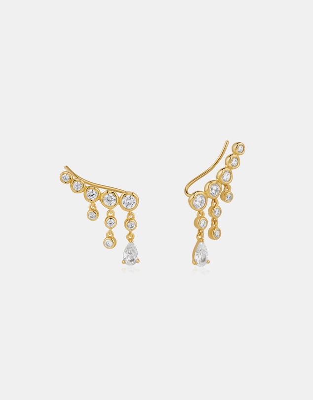 Ania Haie - Ania Haie Gold Molten Cascade Bar Climbers