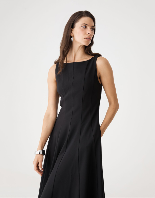 Forcast - Sally Panel Midi Dress