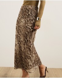 Atmos&Here - Keira Snake Print Maxi Skirt