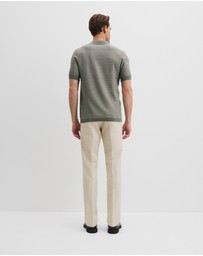 Country Road - Cotton Blend Silk Textured Knit Polo