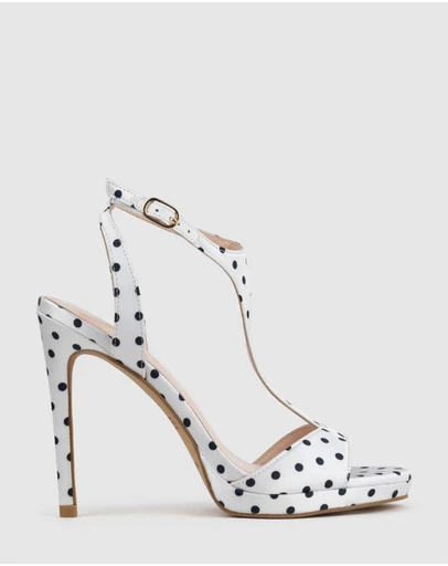 Edward Meller - WEN110 Polkadot T-Bar Platform Sandal