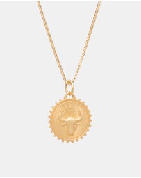 Rachel Jackson - Zodiac Art Coin Necklace Taurus