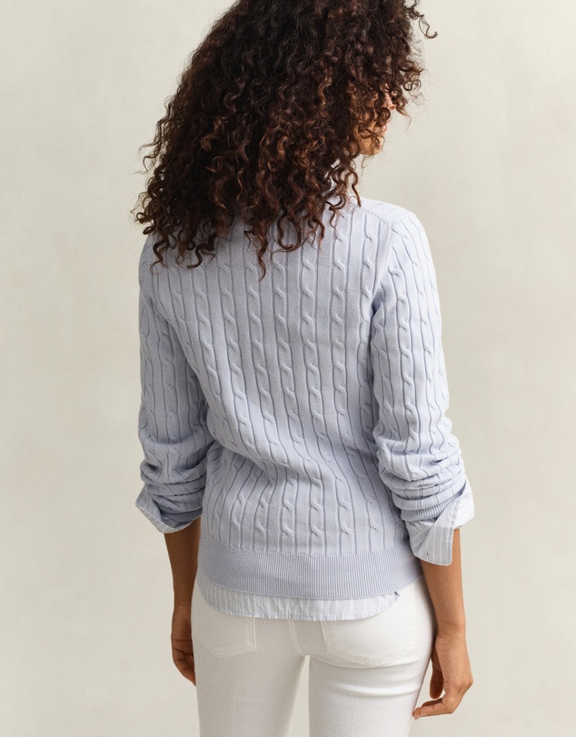 Gant - Stretch Cotton Cable Crew Neck Knit